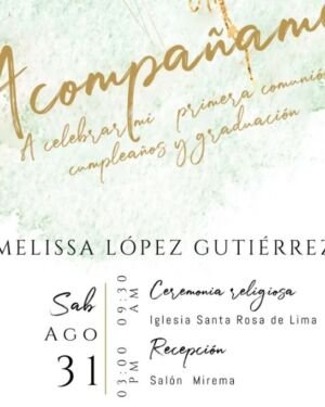 Mi primera comunión Ejemplo